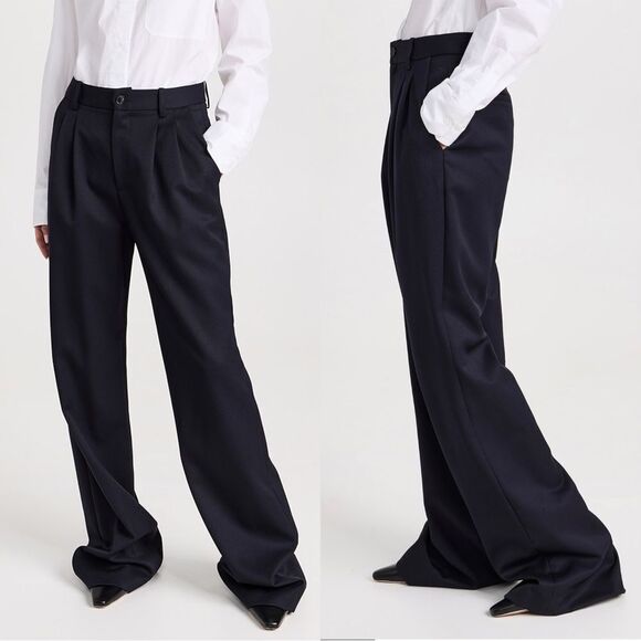Nili Lotan $695 Flavie Wide Leg Pants in twill cotton blend - Picture 6 of 16